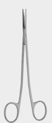 Ножиці ГОРНІ (GORNEY), препарувальні, делікатні, 23,0 см (cm), вигнуті, (одне лезо)